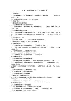 水电工程竣工验收相关文件汇编目录2