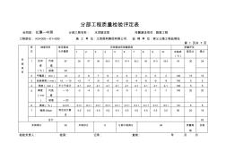 水穩(wěn)層評定表