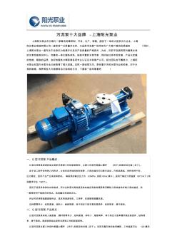 污泥泵十大品牌-上海阳光泵业(20200930124109)