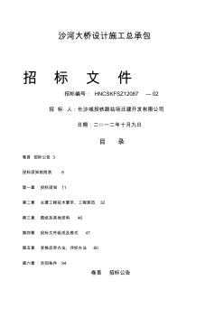 沙河大橋設(shè)計(jì)施工總承包招標(biāo)文件 (2)