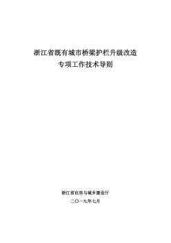 浙江省城市橋梁護欄升級改造專項工作技術(shù)導(dǎo)則