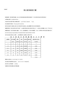 消火栓管道水力計算表