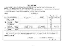 消防产品清单