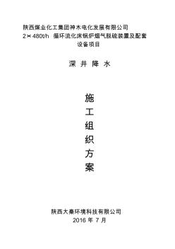 深井降水專項施工方案(1)