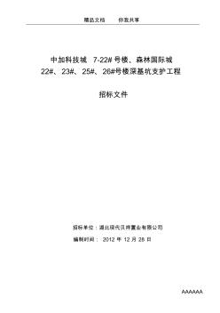 深基坑支護招標文件(2)