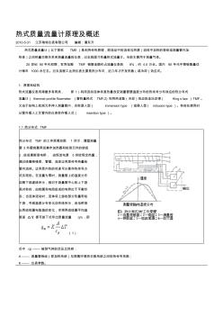 熱式質(zhì)量流量計(jì)原理及概述 (2)