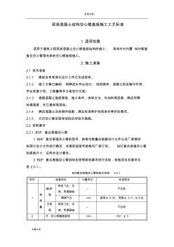 现浇混凝土结构空心楼盖板施工实用工艺实用标准