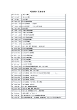 现行螺钉国家标准