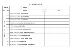 生产现场检查记录表