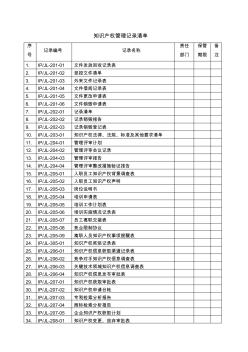 知識產(chǎn)權(quán)記錄清單2017