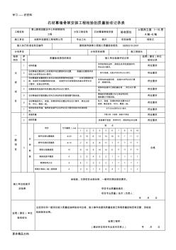 石材幕墻骨架安裝工程檢驗批質(zhì)量驗收記錄表(1)教學提綱