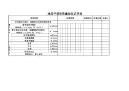 砌體及抹灰施工樣板間質(zhì)量檢查記錄表