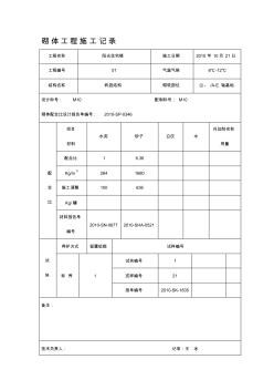 砌體工程施工記錄2