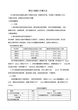 砌石工程施工方案方法