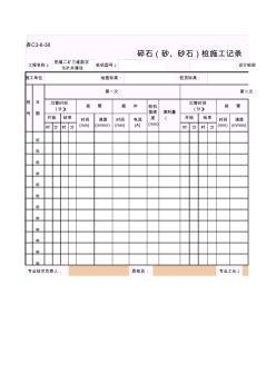 碎石(砂、砂石)桩施工记录