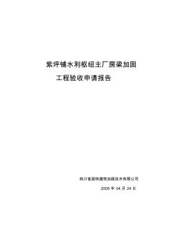 紫坪鋪-植筋、粘鋼、粘碳施工方案