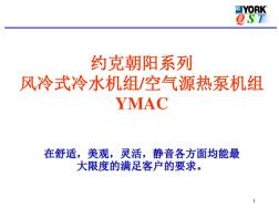 约克朝阳系列风冷式冷水机组空气源热泵机组YMAC产品推广演示