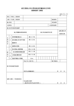 細石混凝土防水層檢驗批質(zhì)量驗收記錄表 (3)