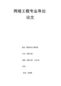 網絡工程專業導論結業論文