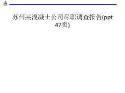 蘇州某混凝土公司盡職調查報告(ppt47頁) (2)