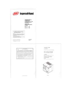 英格索兰固定式螺杆空压机操作手册-图文-