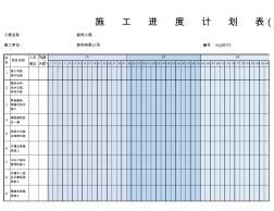 装饰工程施工进度计划表Excel模板