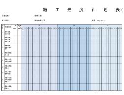 裝飾工程施工進(jìn)度計劃表Excel模板