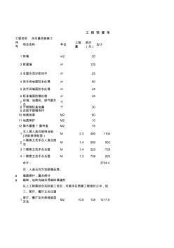 装饰工程预算清单