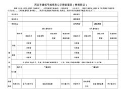 西安建筑節(jié)能信息公示牌備案表