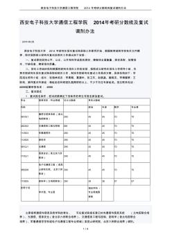 西安电子科技大学通信工程学院2014年考研分数线和复试调剂办法 (2)