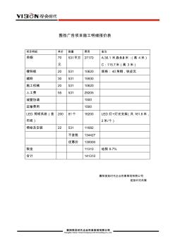 视觉时代房地产围档广告建设造价方案