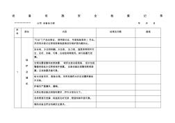 設備設施安全檢查記錄