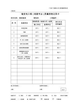 质量控制卡