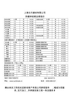 轻钢龙骨报价单 (3)