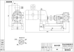 输送粘胶泵NYP110高粘度转子泵整机尺寸图