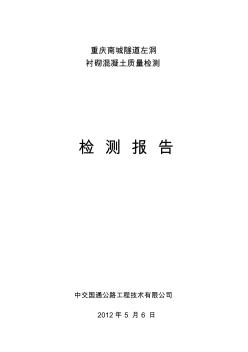 重庆南城隧道检测报告(最新)12.27修改