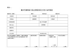 重庆市建筑施工扬尘控制标准化示范工地申报表