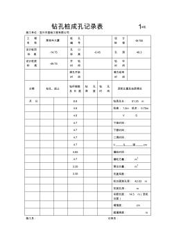 钻孔桩成孔记录表 (4)