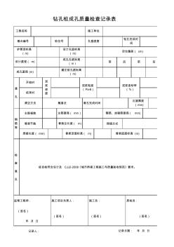 钻孔桩成孔质量检查记录表 (3)