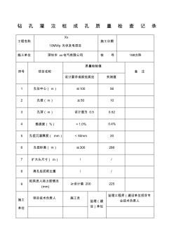 钻孔灌注桩成孔质量检查记录 (2)