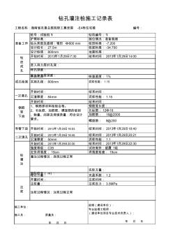 钻孔灌注桩施工记录 (2)