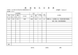 钻孔记录表、洗孔记录表 (2)