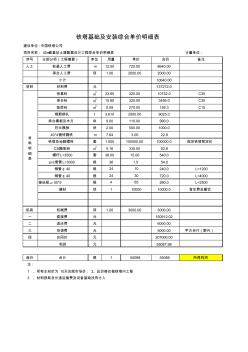 铁塔工程报价明细