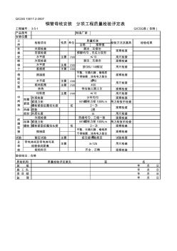 铜管母线安装、分析工程质量检验评定表