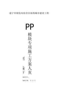 银监局PP模块专项施工方案