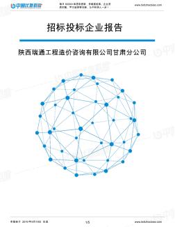 陕西瑞通工程造价咨询有限公司甘肃分公司_中标190920