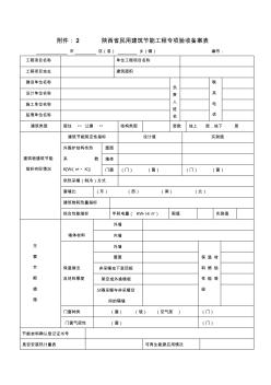 陕西省民用建筑节能工程专项验收备案表