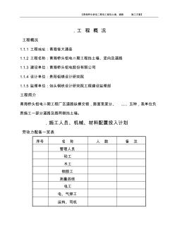 青海桥头铝电二期电工程挡土墙、道路施工组织设计方案