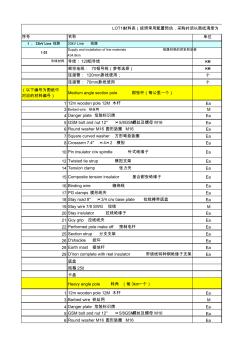 项目输电线路材料表估