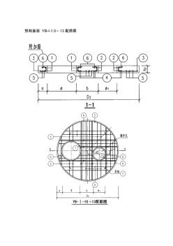 预制盖板YB-I-10～13配筋图